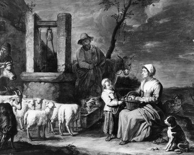 Peasant Family at a Well by Master of the Béguins